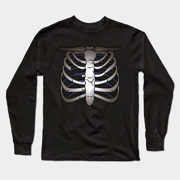 Funny Anatomical X-Ray Long Sleeve T-Shirt by Urban_Vintage